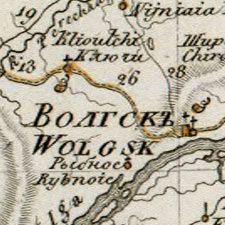 Вольск и окрестности на карте 1823 года